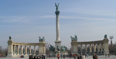 Das Ziel - der Heldenplatz in Budapest